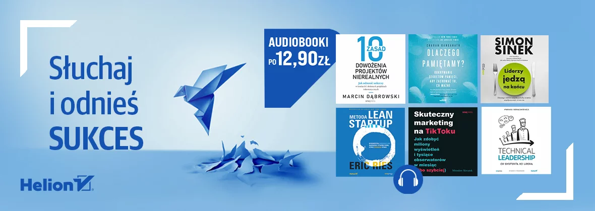 Grafika promocji - Słuchaj i odnieś sukces [Audiobooki po 12,90 zł]