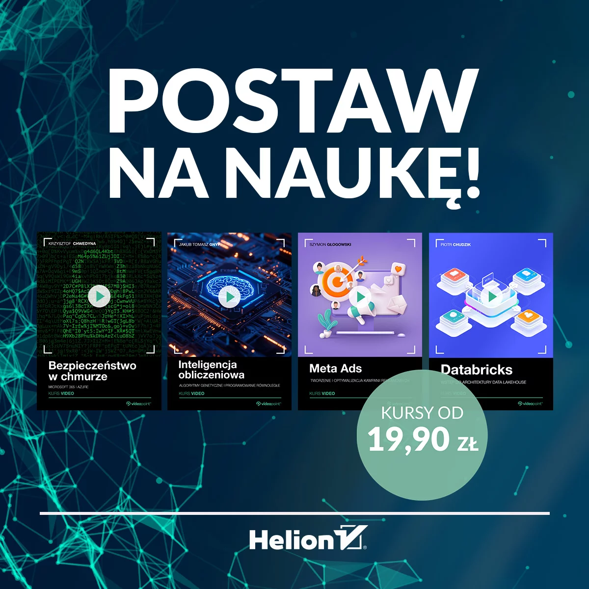 Grafika promocji - Postaw na naukę! Kursy od 19,90 zł!
