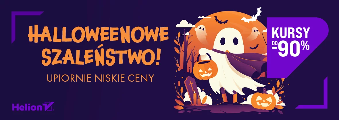 Grafika promocji - Halloweenowe szaleństwo! [kursy do -90%]