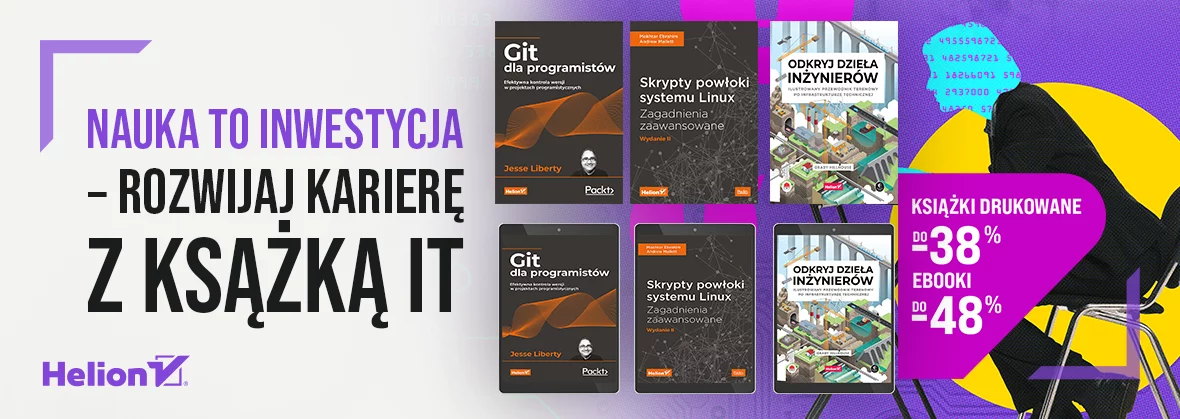 Grafika promocyjna - Nauka to inwestycja - rozwijaj karierę z książką IT!