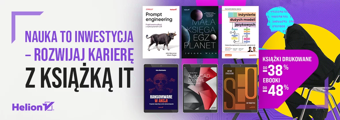 Grafika promocji - Nauka to inwestycja - rozwijaj karierę z książką IT! 