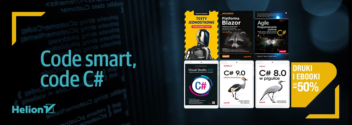 Grafika promocji - Code smart, code C#