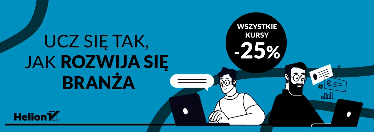 Grafika promocji - Ucz się tak, jak rozwija się branża [wszystkie kursy -25%]