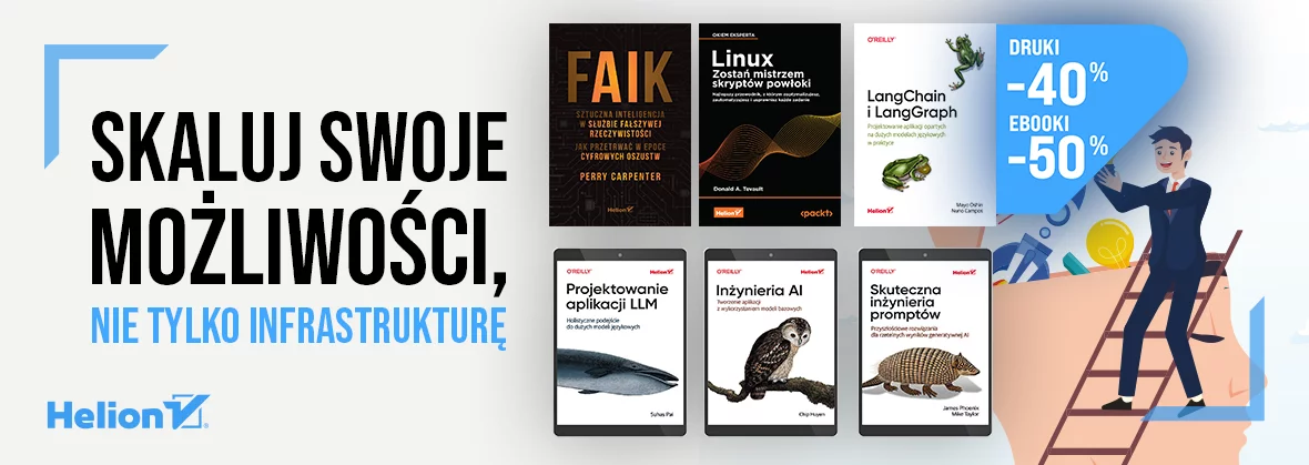 Grafika promocji - Skaluj SWOJE MOŻLIWOŚCI, nie tylko infrastrukturę [książki drukowane -40%, ebooki -50%]