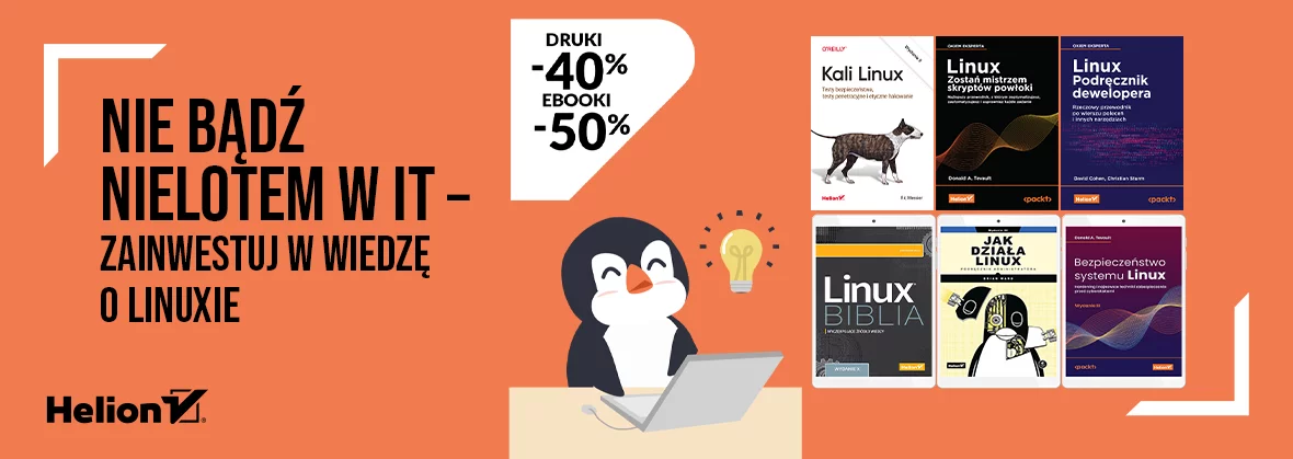 Grafika promocji - Nie bądź nielotem w IT - zainwestuj w wiedze o LINUXIE! [do -50%]