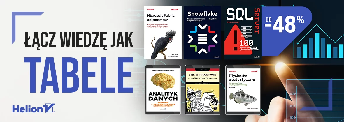 Grafika promocji - Łącz wiedzę jak tabele
