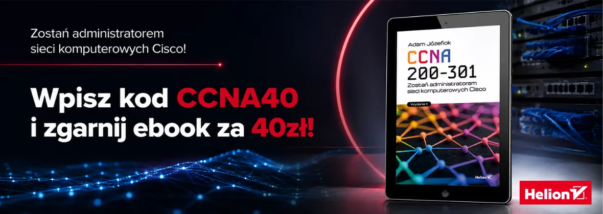 Grafika promocji - Zostań administratorem sieci komputerowych Cisco!
