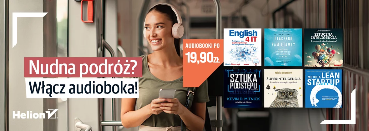 Grafika promocji - Nudna podróż? Włącz audiobook