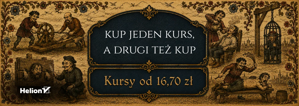 Grafika promocji - Kursy od 16,70 zł. Kup jeden kurs, a drugi też kup!