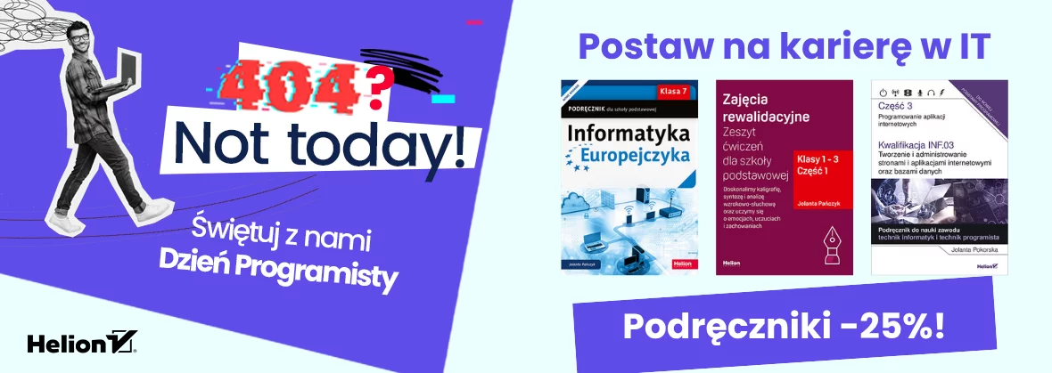 Grafika promocji - Postaw na karierę w IT [Podręczniki -25%]