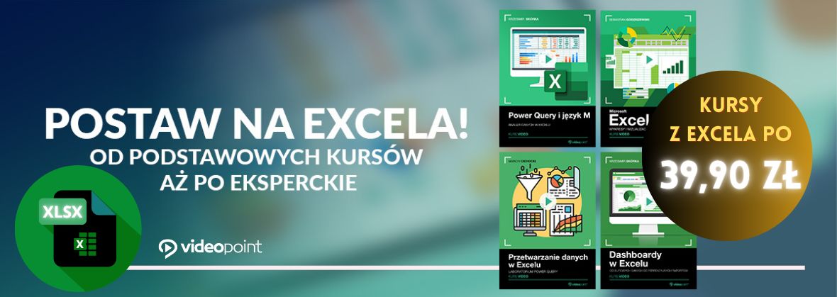 Baner promocji na kursy z Excela