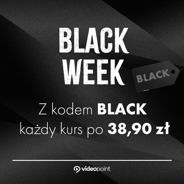 Grafika promocyjna BLACK WEEK dla kursów