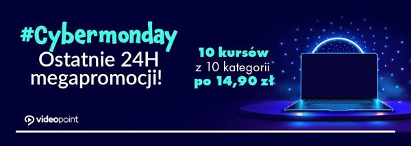 Grafika promocyjna cyber monday dla kursów