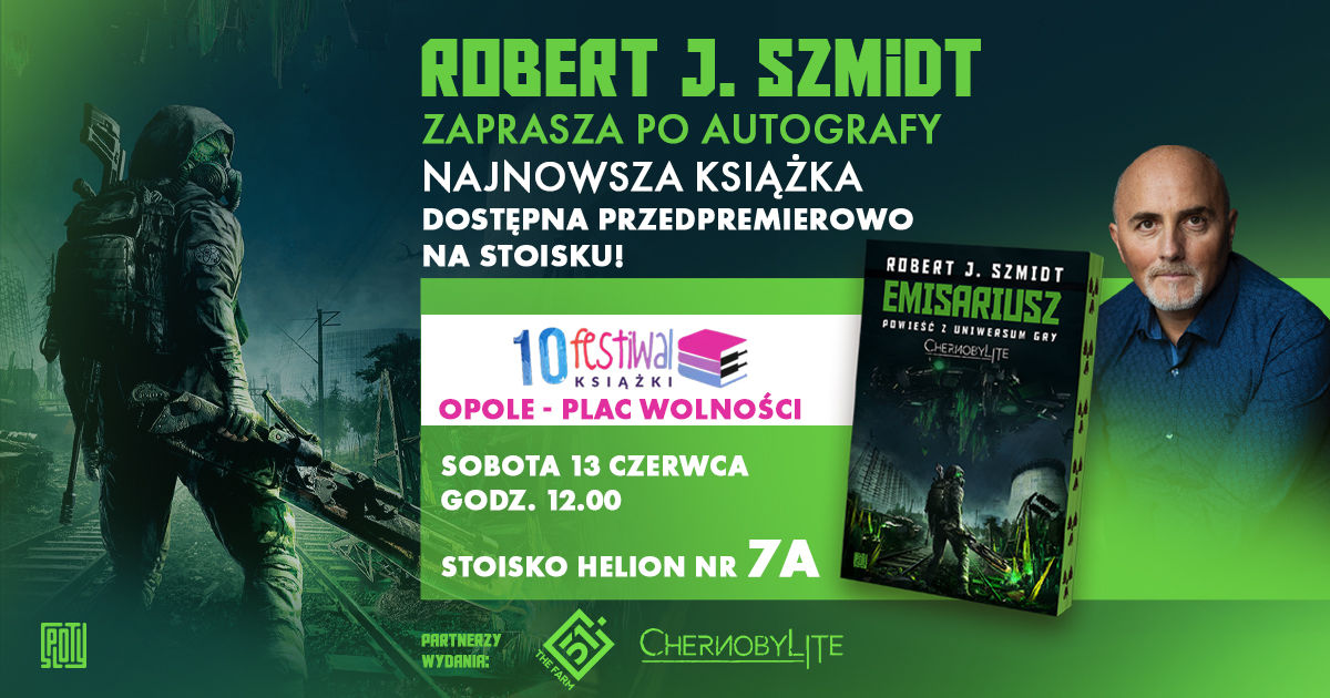 Baner informujący o spotkaniu z Robertem J. Szmidtem