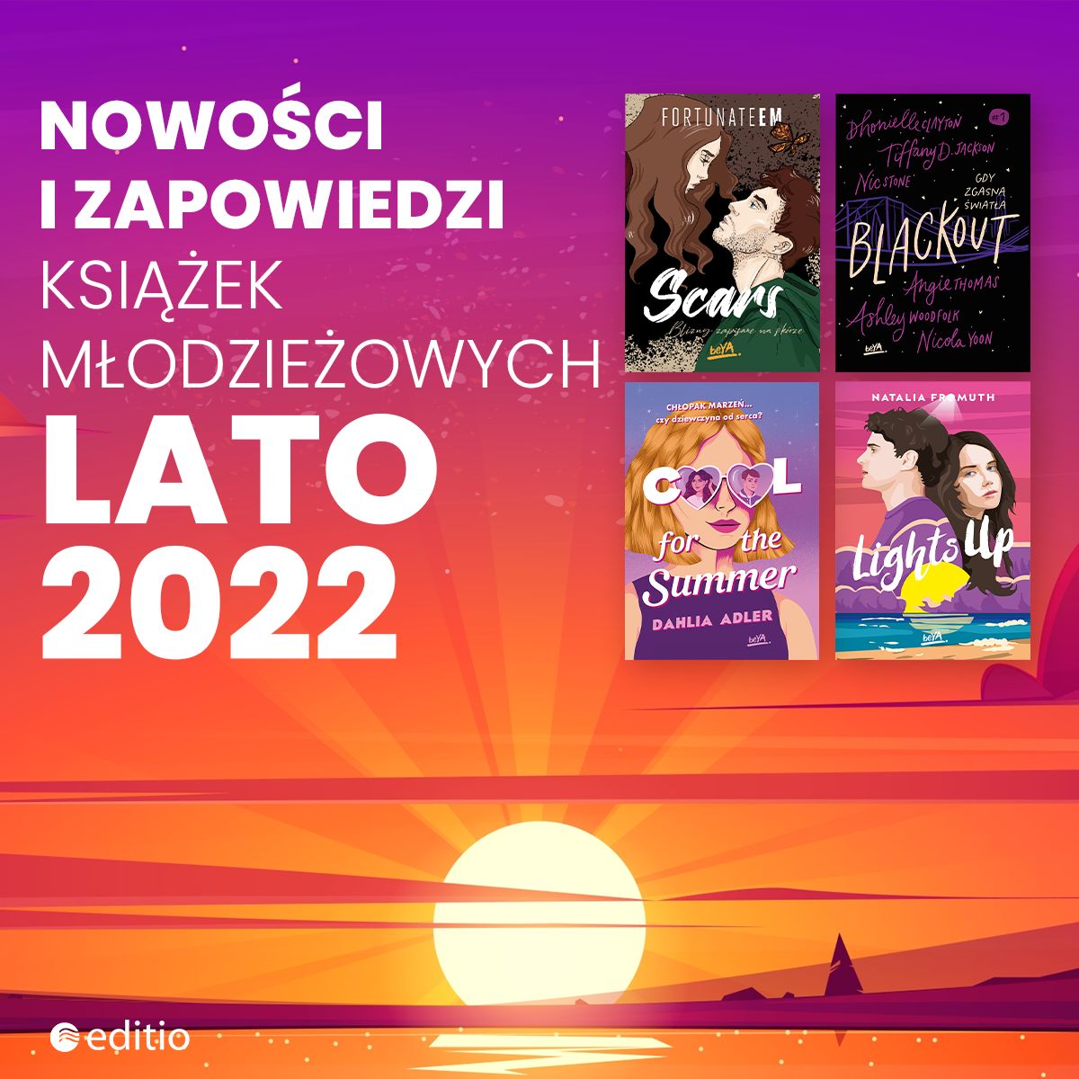 Nowości i zapowiedzi książek młodzieżowych lato 2022 - najlepsze książki młodzieżowe na lato