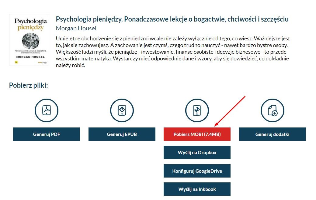 Pobieranie pliku mobi