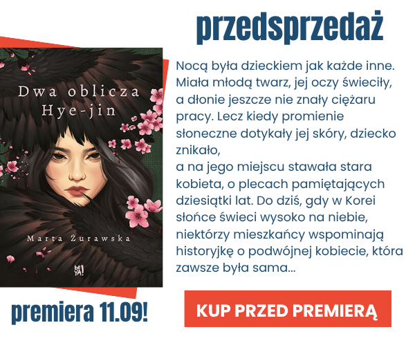 Sprawdź przedsprzedaż - Nocą była dzieckiem jak każde inne. Miała młodą twarz, jej oczy świeciły, 
a dłonie jeszcze nie znały ciężaru pracy. Lecz kiedy promienie słoneczne dotykały jej skóry, dziecko znikało, a na jego miejscu stawała stara kobieta, o plecach pamiętających dziesiątki lat. Do dziś, gdy w Korei słońce świeci wysoko na niebie, niektórzy mieszkańcy wspominają historyjkę o podwójnej kobiecie, która zawsze była sama...
