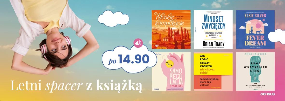 Letni spacer z książką 🚶🌳 Spaceruj i słuchaj jednocześnie! Teraz rozwojowe audiobooki po 14.90!