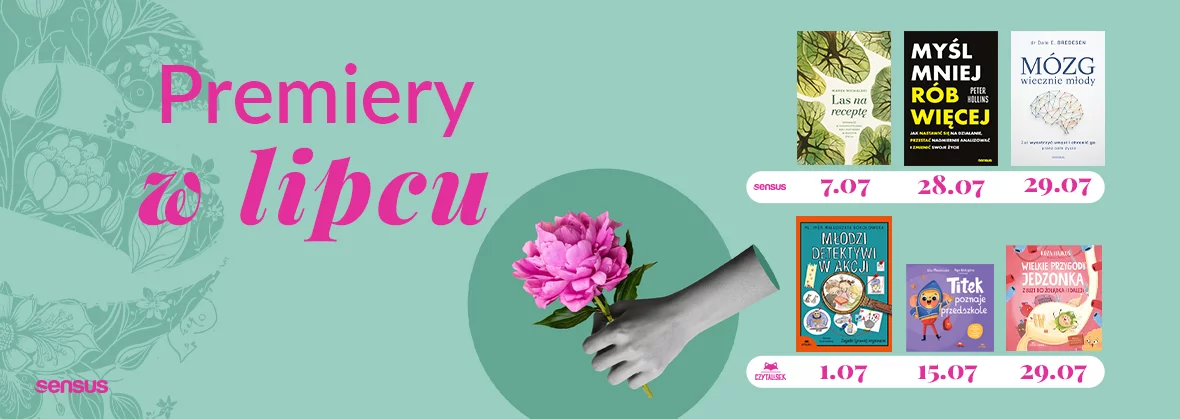 Grafika promocji - Premiery lipca! 🏝️🌞 
